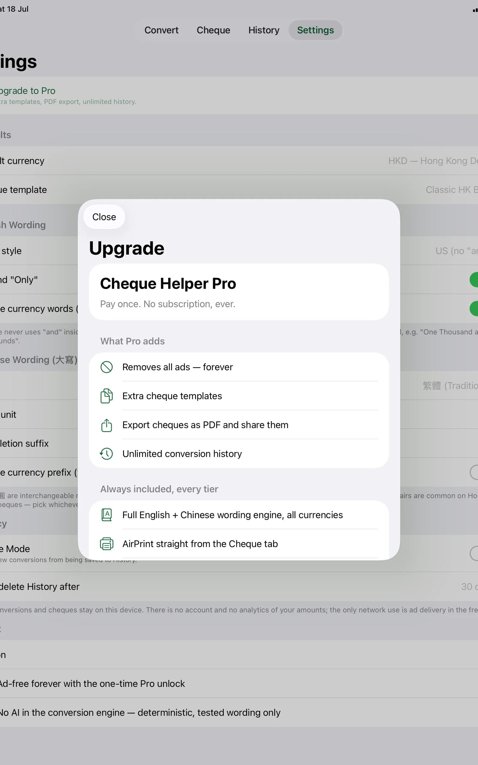 Cheque Helper: Amount in Words screenshot