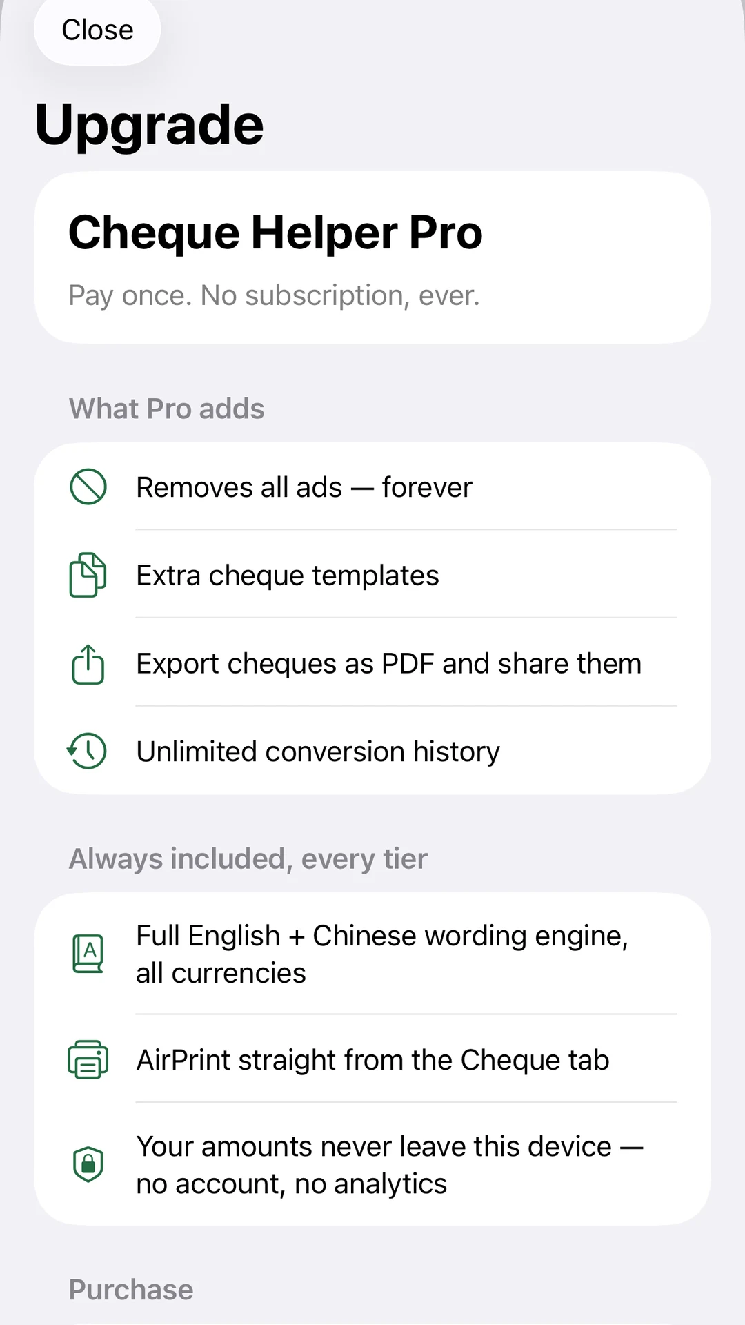 Cheque Helper: Amount in Words screenshot